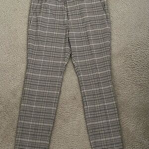 H&M Women's Black and White Checkered Skinny Pants